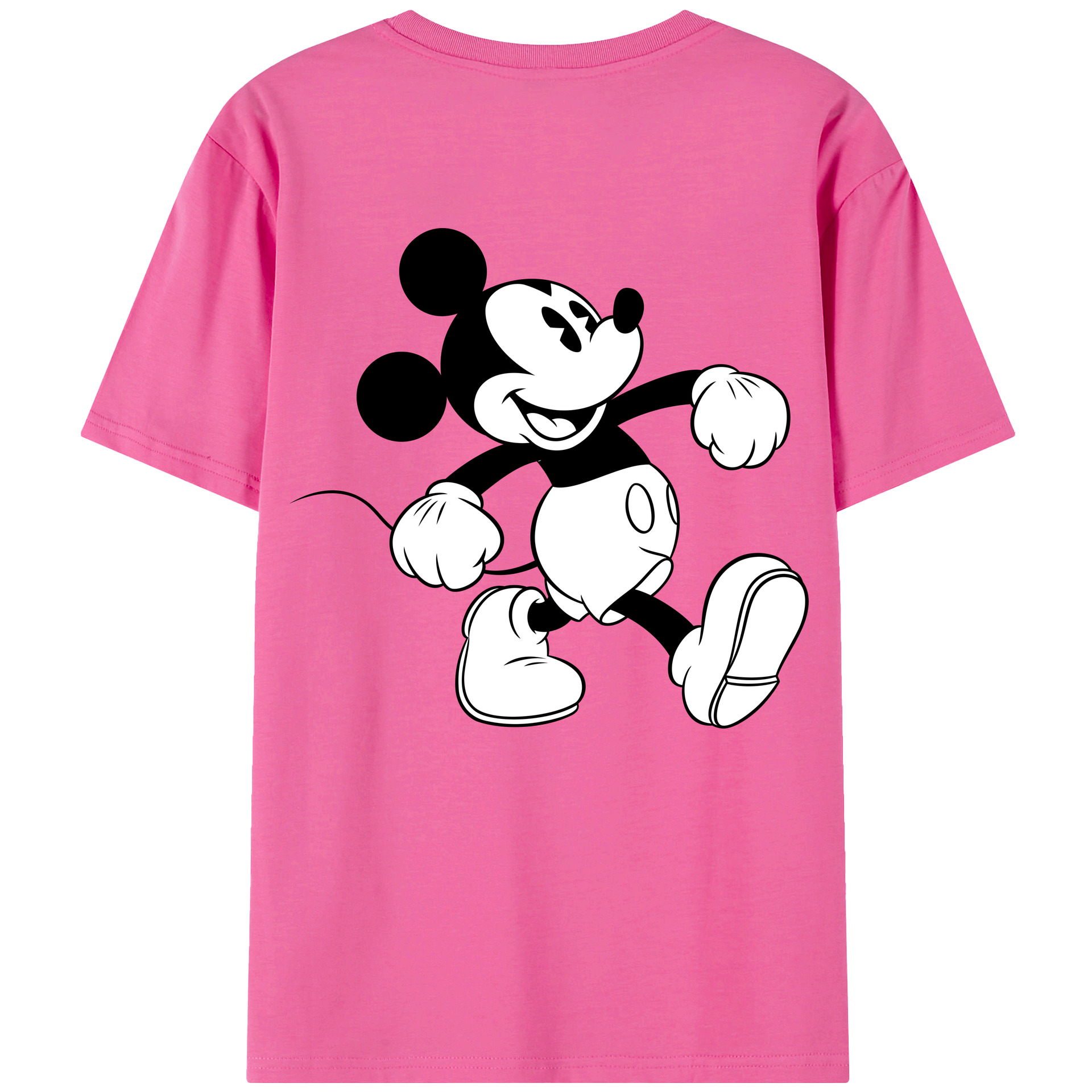 （画像用） ミッキーマウス Mickey Mouse レディース半袖Tシャツ(バックプリント)